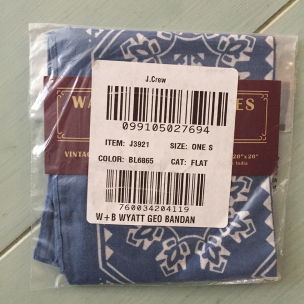 J. Crew Wallace & Barnes Blue Bandana - Picture 3 of 4